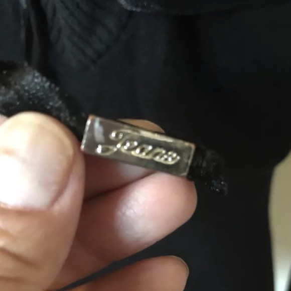 Guess || Black Rhinestone Lace Up Sweater - Picture 7 of 7